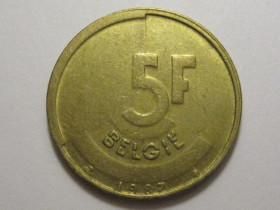 Бельгія Бельгия ^/--/^ Бельгия 5 франков 1987 года BELGI 3 /--/ П /--/ 725 ^_^^^ Бельгія 5 франків 1987 BELGI 3 /--/ П /--/ 725 - фото фото фото