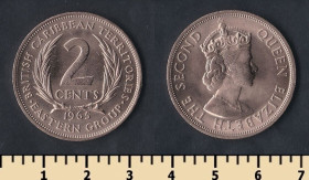 Інші країни Другие страны ^/--/^ Восточно-Карибские штаты 2 цента 1965 ^_^^^ Східно-Карибські штати 2 центи 1965 - фото фото фото