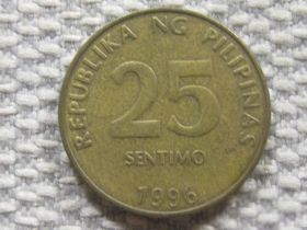 Філіппіни Филиппины ^/--/^ Филиппины 25 сентимо 1996 года #4165 ^_^^^ Філіппіни 25 вересня 1996 року #4165 - фото фото фото