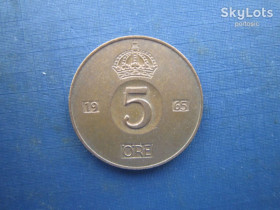 Швеція Швеция ^/--/^ Монета 5 ере Швеція 1965 ^_^^^ Монета 5 эре Швеция 1965 - фото фото фото