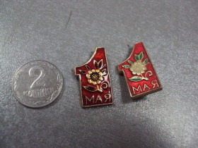 Пам'ятні і ювілейні Памятные и юбилейные ^/--/^ знак 1 мая цветок лот 2 шт №1269 ^_^^^ знак 1 травня квітка лот 2 шт No /--/ 1269 - фото фото фото