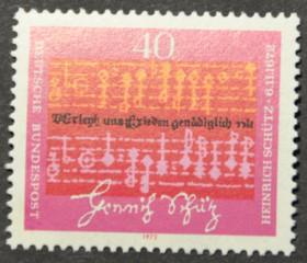Інше Другое ^/--/^ ФРГ Музыка композитор Генрих Шютц 1972 ^_^^^ ФРН Музика композитор Генріх Шютц 1972 - фото фото фото