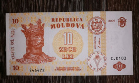 Молдова Молдова ^/--/^ Moldova 10 леїв Молдова 2006 UNC ^_^^^ Moldova 10 леев Молдова 2006 UNC - фото фото фото