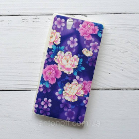 Зарядні пристрої Зарядные устройства ^/--/^ Чохол для Sony Xperia Z (C /--/ 6603) силіконовий, квітковий принт, фіолетовий ^_^^^ Чехол Sony C /--/ 6603 Xperia Z для телефона силиконовый - фото фото фото