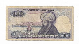 Туреччина Турция ^/--/^ Туреччина Турция 1000 лир подпись тип 2. 1984 - 2002 1970 ^_^^^ Туреччина Туреччина 1000 лір підпис тип 2. 1984 — 2002 1970 - фото фото фото