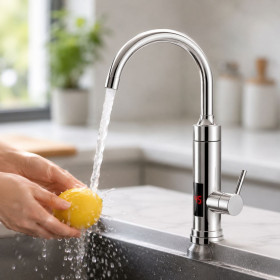 Кухонні мийки Кухонные мойки ^/--/^ Водонагрівач Delimano WATER HEATER RX-016 з LCD-екраном / Водонагрівач підключення знизу ^_^^^ Водонагреватель Delimano WATER HEATER RX-016 с LCD-экраном / Водонагреватель подключения снизу - фото фото фото