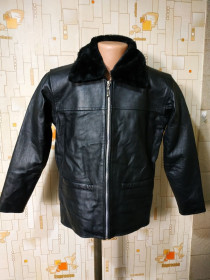 Куртки Куртки ^/--/^ Куртка шкіряна чорна підліткова утеплена REAL LEATHER на 8-10 років ^_^^^ Куртка кожаная черная подростковая утепленная REAL LEATHER на 8-10 лет - фото фото фото