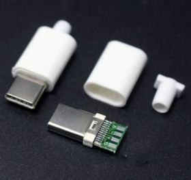 Порти, роз'єми Порты, разъемы ^/--/^ Штекер usb type C, под шнур, пластик, ^_^^^ Штекер usb type C, під шнур, пластик, - фото фото фото