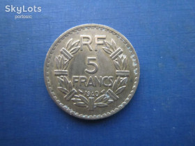 Франція Франция ^/--/^ Монета 5 франків Франція 1940 бронза рідкісна ^_^^^ Монета 5 франков Франция 1940 бронза редкая - фото фото фото