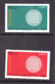 Туреччина Турция ^/--/^ Турция 1970 г MNH - EUROPA  - CEPT ^_^^^ Туреччина 1970 MNH - EUROPA - CEPT - фото фото фото