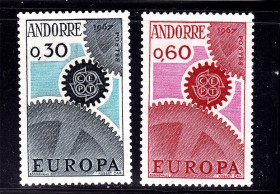 Малі Держави Європи Малые Государства Европы ^/--/^ Андорра 1967 г  MNH -  СЕРТ EUROPA - ^_^^^ 1967 — Серт Europa - фото фото фото
