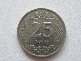 Туреччина Турция ^/--/^ Турция 25 куруш 2011 года 14966 ^_^^^ Туреччина 25 куруш 2011 14966 - фото фото фото