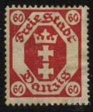 Веймарська республіка Веймарская республика ^/--/^ Германия Danzig 1921 г  .№ 72 ^_^^^ Німеччина Danzig 1921 р. No 72 - фото фото фото