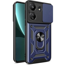 Чохли, бампера Чехлы, бампера ^/--/^ Чохол Fiji Camera Defence для Xiaomi Redmi 13 /--/ C бампер із захистом камери та підставкою Dark Blue ^_^^^ Чехол Fiji Camera Defence для Xiaomi Redmi 13 /--/ C бампер с защитой камеры и подставкой Dark Blue - фото фото фото