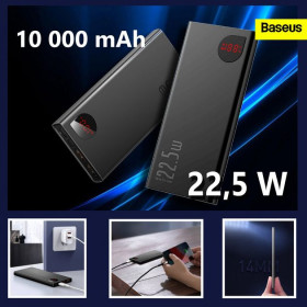 Зовнішні акумулятори (Power Bank) Внешние аккумуляторы (Power Bank) ^/--/^ Павербанк  УМБ Baseus Adaman Metal Quick Charge 10000 /--/ mAh 22.5 /--/ W QC /--/ 3.0+PD /--/ 3.0 Power Bank ^_^^^ Павербанк УМБ Baseus Adaman Metal Quick Charge 10000 /--/ mAh 22.5 /--/ W QC /--/ 3.0+PD /--/ 3.0 Power Bank - фото фото фото