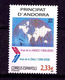 Малі Держави Європи Малые Государства Европы ^/--/^ ZM Андорра  2006  г MNH - UNESCO ^_^^^ ZM Андорра 2006 MNH - фото фото фото