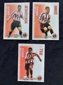Вкладиші від жуйок Вкладыши от жвачек ^/--/^ Футбольный клуб SHEFFIELD UNITED  (2006- 2007) Shoot Out   (TRADING CARD GAME) 3 карточки 9×6.5 см. ^_^^^ Футбольний клуб SHEFFIELD UNITED (2006-2007) Shoot Out (TRADING CARD GAME) 3 картки 9×6.5 см. - фото фото фото
