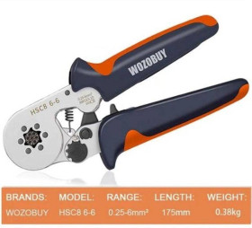 Інші інструменти Другие инструменты ^/--/^ Клещи обжимные Wozobuy Hsc /--/ 8 6-6 для медных наконечников 0,25-6 кв. мм, кримпер 6 кулачков шестигранн ^_^^^ Кліщі обжимні Wozobuy Hsc /--/ 8 6-6 для мідних наконечників 0,25-6 кв. мм, кримпер 6 кулачків шестигранн - фото фото фото