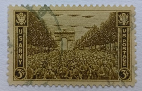 Північна Америка Северная Америка ^/--/^ США 1945 Триумфальная арка, гашеная ^_^^^ США 1945 Тріумфальна арка, гашена - фото фото фото