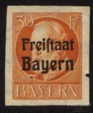 Веймарська республіка Веймарская республика ^/--/^ Германия -Bayern-1920 г. № 159 В ^_^^^ Німеччина - Bayern-1920 р. No 159 В - фото фото фото