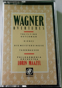 Касети Кассеты ^/--/^ WAGNER: Overtures - Philharmonia Orchestra, Lorin Maazel.  Cassette US ^_^^^ WAGNER: Overtures - Philharmonia Orchestra, Lorin Maazel. Cassette US - фото фото фото