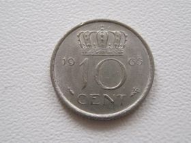 Нідерланди Нидерланды ^/--/^ Нидерланды 10 центов 1965 года #18824 ^_^^^ Нідерланди 10 центів 1965 року #18824 - фото фото фото