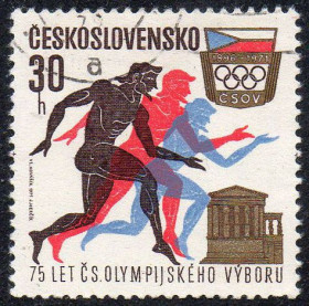 Чехословаччина Чехословакия ^/--/^ Чехословаччина 1971 - 75 років олімпійському комітету  (Г) ^_^^^ Чехословакия 1971 - 75 лет олимпийскому комитету (Г) - фото фото фото