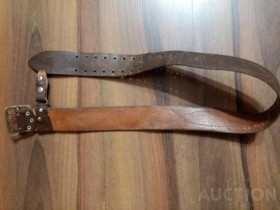 Інше Другое ^/--/^ Ремень СССР офицерский кожаный ПАРТУПЕЯ 1969 /--/ год 110 /--/ см ^_^^^ Ремінь СРСР офіцерський шкіряний ПАРТУПЕЯ 1969 рік 110 /--/ см - фото фото фото