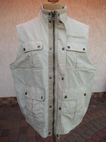Костюми, піджаки, жилети Кoстюмы, пиджаки, жилеты ^/--/^ Prom     ( XL - 50 / 52  р ) Marks Spencer  Мужская жилетка на подкладке , безрукавка с карманами бежевая Германия  Б/У ^_^^^ Prom ( XL - 50 / 52 р ) Marks Spencer Чоловіча жилетка на підкладці, безрукавка з кишенями бежева Німеччина Б/У - фото фото фото