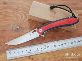 Ножі, мультітули Ножи, мультитулы ^/--/^ SHOOZIZ HUN /--/ 110, D /--/ 2 Satin, G /--/ 10 Red-Black, Ceramic Ball Bearing, EDC, Outdoor, Liner Lock - фото фото фото
