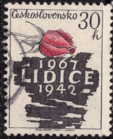 Чехословаччина Чехословакия ^/--/^ Чехословакия. 25-я годовщина разрушения Лидице  (серия) 1967 г. ^_^^^ Чехословаччина. 25-та річниця руйнування Лідіце (серія) 1967 р. - фото фото фото