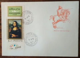 Європа Европа ^/--/^ Венгрия Леонардо да Винчи картина Мона Лиза 1974 ^_^^^ Угорщина Леонардо да Вінчі картина Мона Ліза 1974 - фото фото фото