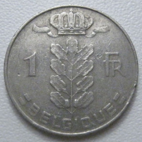 Бельгія Бельгия ^/--/^ Бельгія 1 франк 1975 року Belgique 42665 ^_^^^ Бельгия 1 франк 1975 года Belgique 42665 - фото фото фото