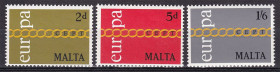 Малі Держави Європи Малые Государства Европы ^/--/^ Мальта  1971 г MNH -  EUROPA CEPT ^_^^^ Мальта 1971 MNH - EUROPA CEPT - фото фото фото