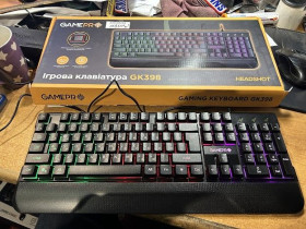 Клавіатури Клавиатуры ^/--/^ Игровая клавиатура с подсветкой RGB GamePro Headshot GK /--/ 398 USB № 230105234 ^_^^^ Ігрова клавіатура з підсвічуванням RGB GamePro Headshot GK /--/ 398 USB No 230105234 - фото фото фото