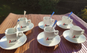 Інше Другое ^/--/^ * 6 чашки кофейные фарфор Италия segafredo Richard Ginori + ложки lavazza нерж ^_^^^ 6 чашки кавові фарфор Італія segafredo Richard Ginori + ложки lavazza нерж - фото фото фото
