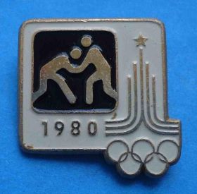 Спортивні Спортивные ^/--/^ 22 олимпийские игры Москва 1980 борьба белый ^_^^^ 22 олімпійські ігри Москва 1980 боротьба білий - фото фото фото