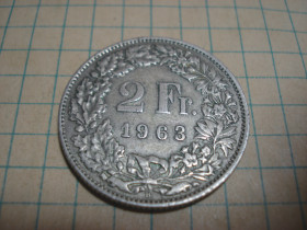 Швейцарія Швейцария ^/--/^ 2 /--/ франки 1963   Швейцарія ^_^^^ 2 Франки 1963 Швейцария - фото фото фото
