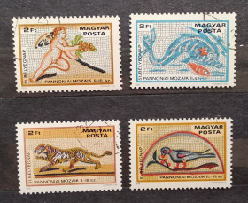 Мистецтво Искусство ^/--/^ Венгрия 1978 г - римская мозаика, гаш ^_^^^ Угорщина 1978 р. - римська мозаїка, гаш - фото фото фото