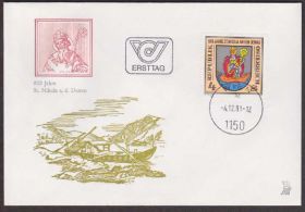 Європа Европа ^/--/^ Австрия 1981 СВЯТОЙ НИКОЛАЙ 800 ЛЕТ РЕЛИГИЯ ХРИСТИАНСТВО ВЕРОИСПОВЕДАНИЕ ТРАДИЦИИ КПД Mi.1693 ^_^^^ Австрія 1981 Святий Миколай 800 років релігії християнство Веровиповідання традиції ККД Mi.1693 - фото фото фото