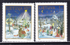 Балтійські країни Балтийские страны ^/--/^ Литва 1995 г  MNH - Рождество ^_^^^ Литва 1995 — Різдво - фото фото фото