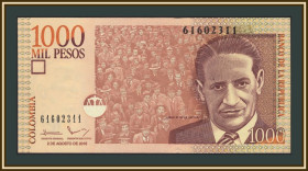 Колумбія Колумбия ^/--/^ Колумбия 1000 песо 2016 P-456  (456 /--/ u) UNC ^_^^^ Колумбія 1000 песо 2016 P-456 (456 /--/ u) UNC - фото фото фото