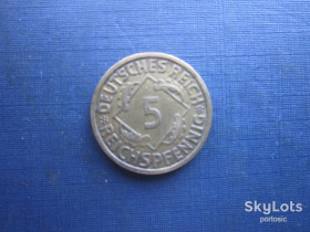 Германія (-) Германия (-) ^/--/^ Монета 5 пфенігів Німеччина Рейх 1935 А ^_^^^ Монета 5 пфеннигов Германия Рейх 1935 А - фото фото фото