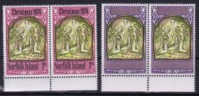 Мистецтво Искусство ^/--/^ NM Норфолк 1974 г MNH  - Рождество - пары ^_^^^ NM Норфолк 1974 MNH - Різдво - пари - фото фото фото