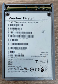 Твердотільні SSD-накопичувачі Твердотельные SSD-накопители ^/--/^ Серверний твердотільний накопичувач WD Ultrastar DC SS /--/ 530 7.68 Тб - б/у - фото фото фото