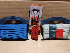 Інше Другое ^/--/^ МЕГАЛОТ 2 шт господарська стропа мотузка Webbing strap 5 mx /--/ 22 /--/ mm + еластичний шнур 60 /--/ см з Німеччини ^_^^^ МЕГАЛОТ 2 шт хозяйственная стропа веревка Webbing strap 5 mx /--/ 22 /--/ mm + эластичный шнур 60 /--/ см из Германии - фото фото фото