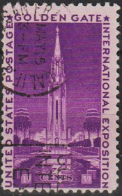 Північна Америка Северная Америка ^/--/^ 1939 - США - Виставка Голден Гейт Mi.447 _гаш ^_^^^ 1939 — США — Выставка Голден Гейт Mi.447 - фото фото фото