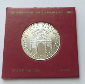 Швеція Швеция ^/--/^ 100 КРОН ШВЕЦИЯ 1983 состояние UNC серебро планшет РЕДКАЯ!!! ^_^^^ 1983 стан UNC срібло планшет Рідка!!! - фото фото фото