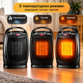 Тепловентилятори Тепловентиляторы ^/--/^ Тепловентилятор керамічний Sruima NSB-150-BL / Електричний обігрівач 3 режими / Дуйчик з регулюванням 1500 Вт ^_^^^ Тепловентилятор керамический Sruima NSB-150-BL / Электрический обогреватель 3 режима / Дуйчик с регулированием 1500 Вт - фото фото фото
