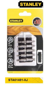 Викрутки Отвертки ^/--/^ Набор насадок бита STANLEY 10 штук STA /--/ 61481-XJ ^_^^^ Набір насадок бита STANLEY 10 штук STA /--/ 61481-XJ - фото фото фото